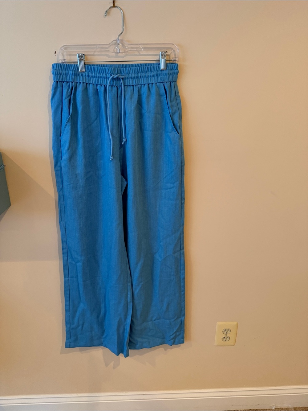 HALARA Blue Wide-Leg Drawstring Pants